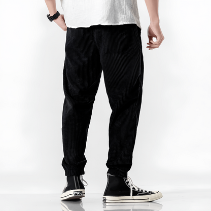 Pantalones Hombre de Pana Textura Acanalada Ajuste Cómodo