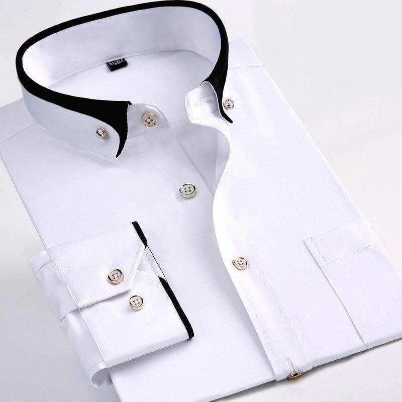 Camisa Hombre Algodón Cuello Clásico Ajuste Regular
