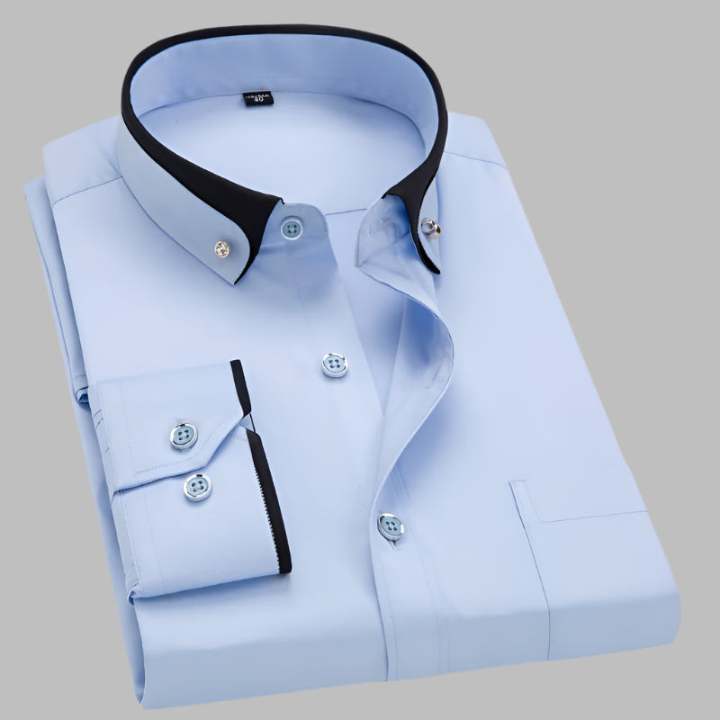 Camisa Hombre Algodón Cuello Clásico Ajuste Regular