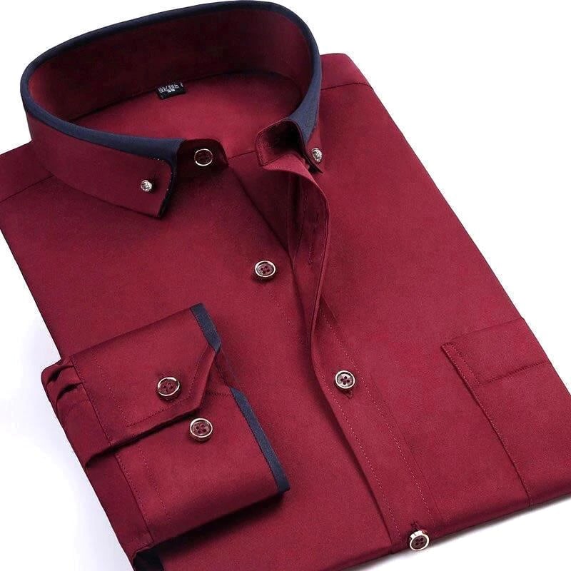 Camisa Hombre Algodón Cuello Clásico Ajuste Regular