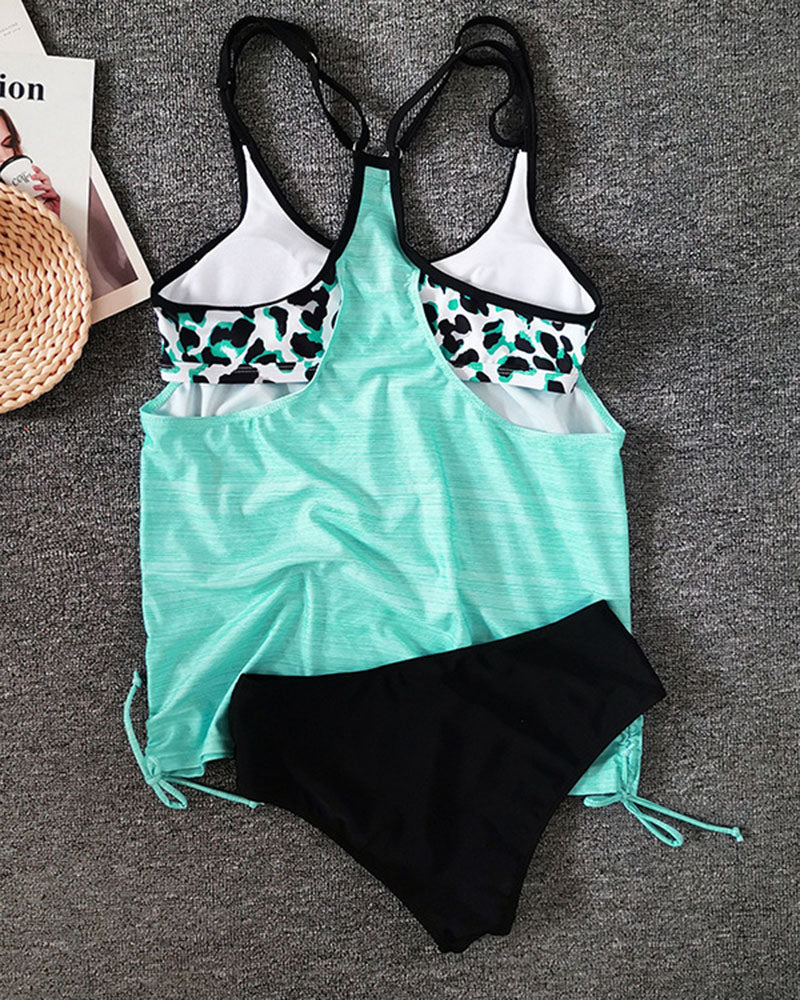 Bañador Tankini Mujer Estampado Animal Ajuste Clásico
