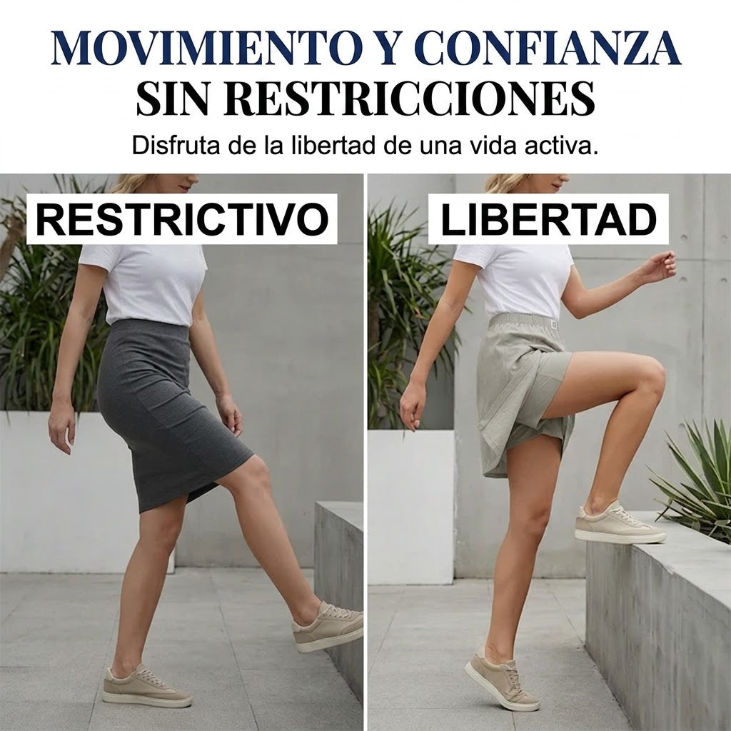 Falda Pantalón Mujer Casual Cintura Elástica