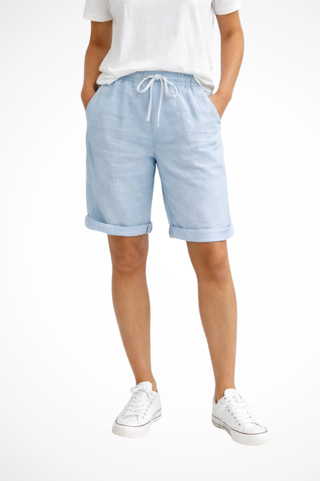 Pantalón Capri Mujer de Lino Corte Relajado
