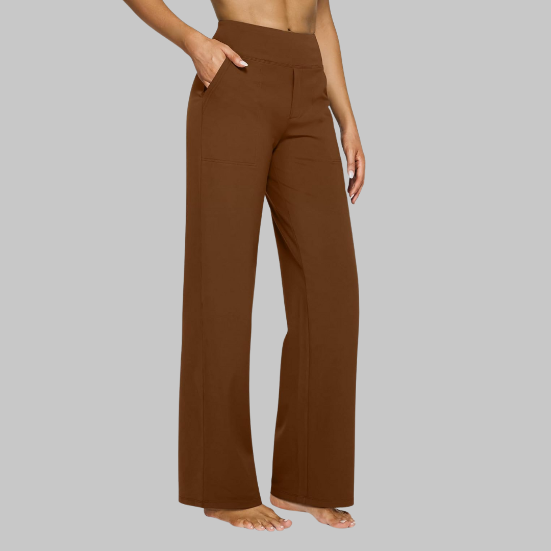 Pantalones Mujer Algodón Elástico Corte Cómodo