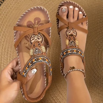 Sandalias ortopédicas mujer estilo ibiza comodidad