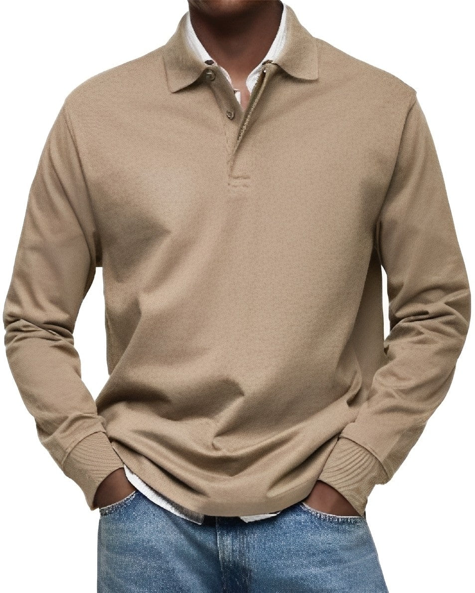 Camisa Hombre Algodón Cuello Abotonado Manga Larga Corte Regular - Mavetta