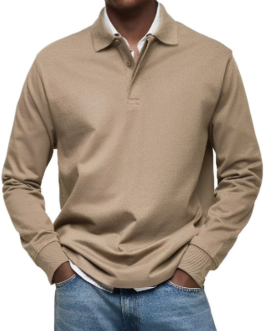 Camisa Hombre Algodón Cuello Abotonado Manga Larga Corte Regular - Mavetta