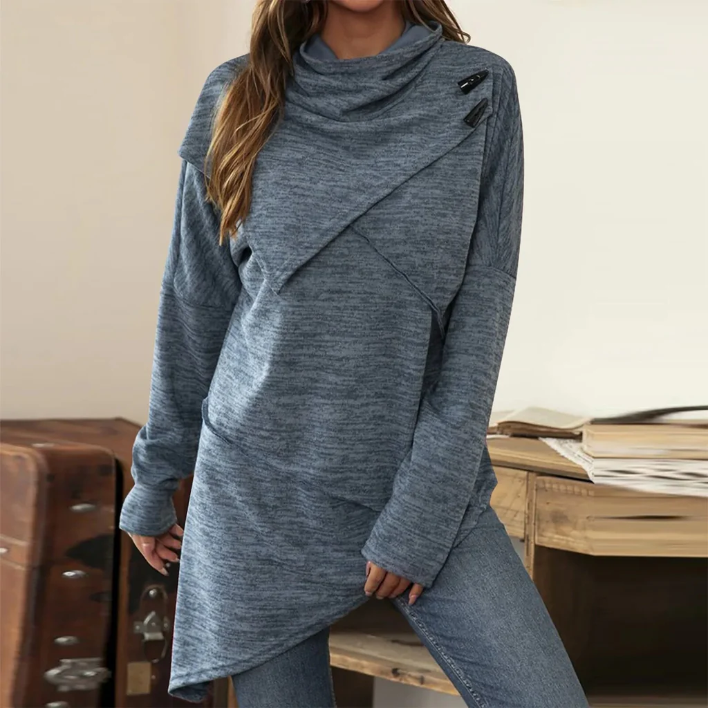 Jersey Mujer Cuello Alto Suave y Cómodo