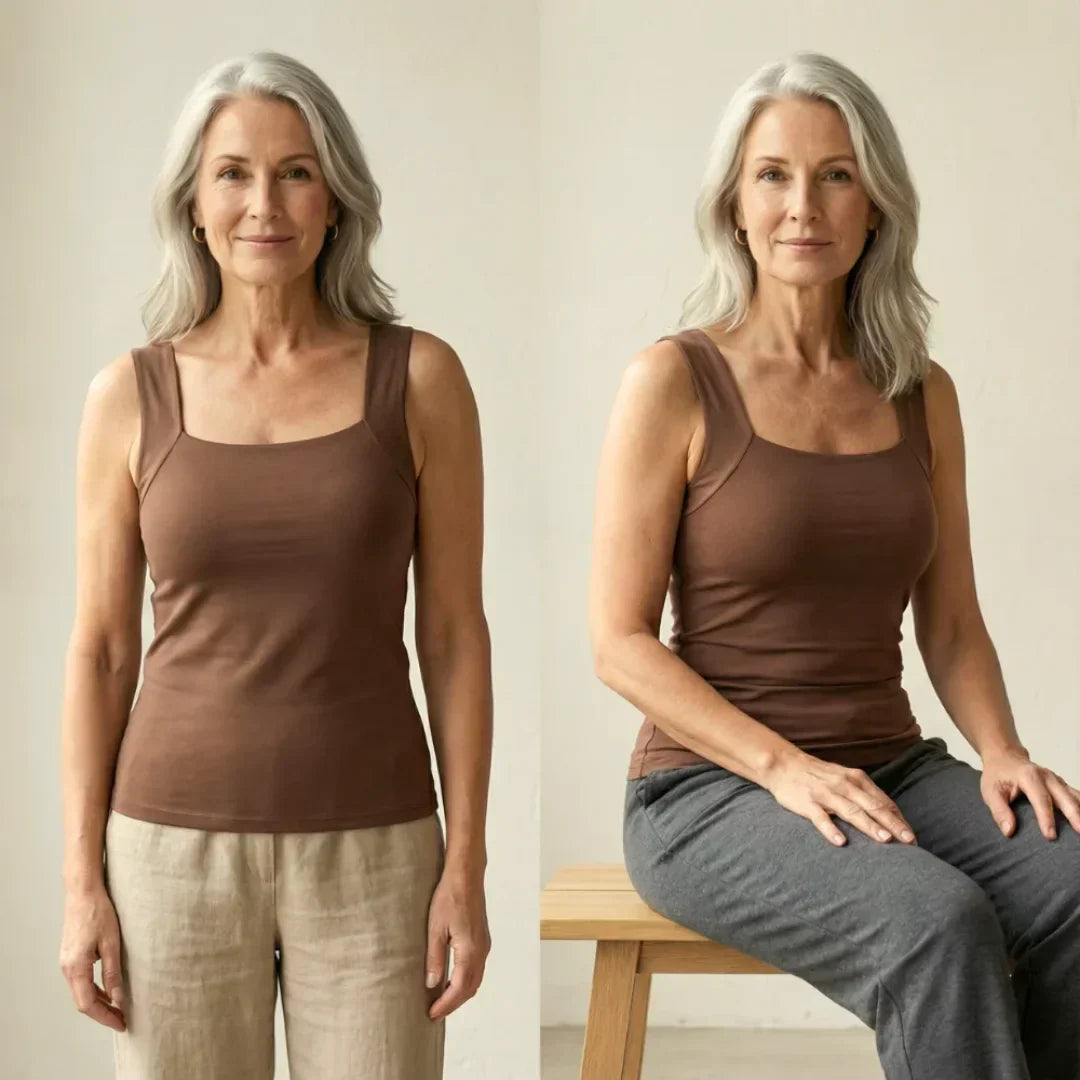 Camiseta Mujer con Sujetador Integrado Ajuste Confortable