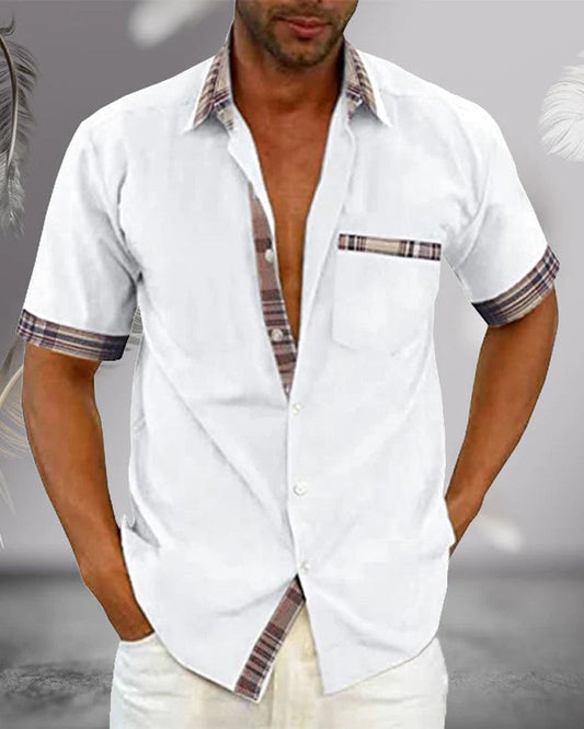 Camisa Hombre Manga Corta Elegante Ajuste Clásico - Mavetta