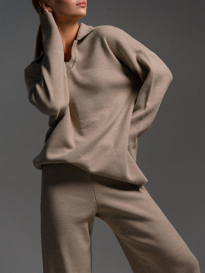 Conjunto Mujer de Pantalón y Jersey de Punto Suave - Mavetta