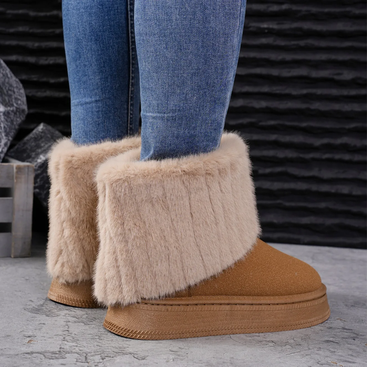 Botas Mujer Invierno Forradas Calidas Ajuste Confortable