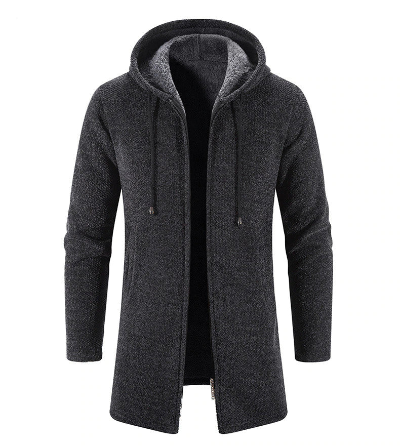 Chaqueta hombre con forro polar y capucha ajustada