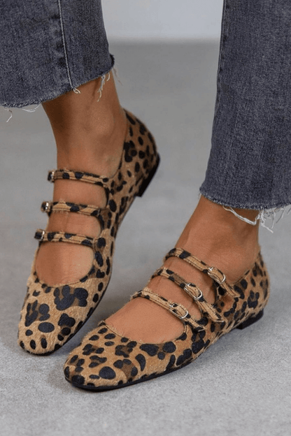 Bailarinas Mujer Estampado Animal Ajuste Clásico