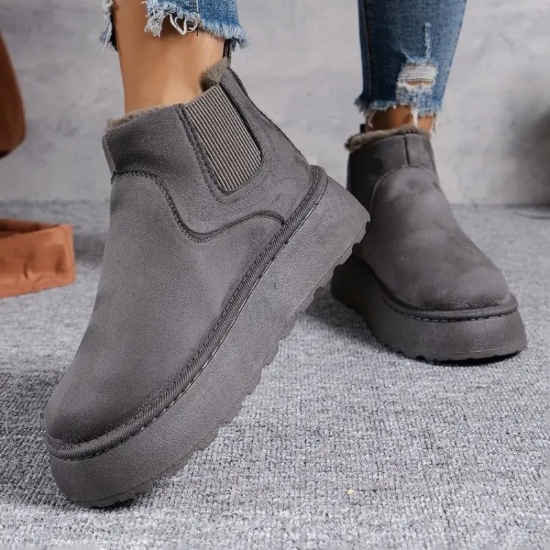Botas invierno Mujer forradas Punta redonda cómodas