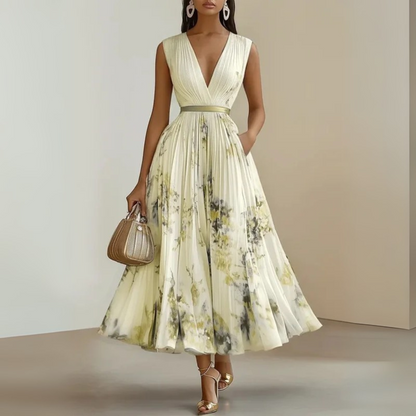 Vestido Maxi Mujer Sin Mangas Fluido Veraniego