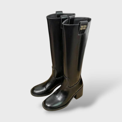 Botas Mujer Cuero Plataforma Estilo Knight