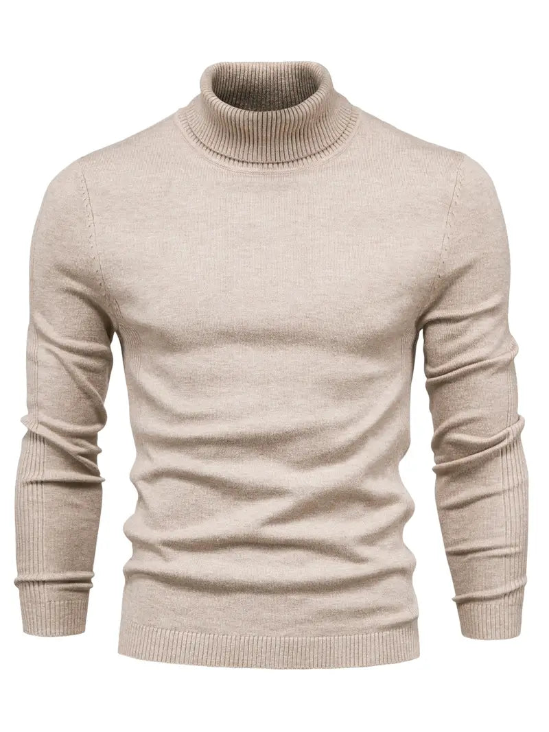 Jersey Hombre Cuello Alto Ajustado de Punto