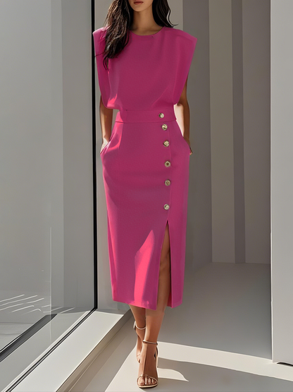 Vestido midi mujer con estilo atemporal y corte elegante