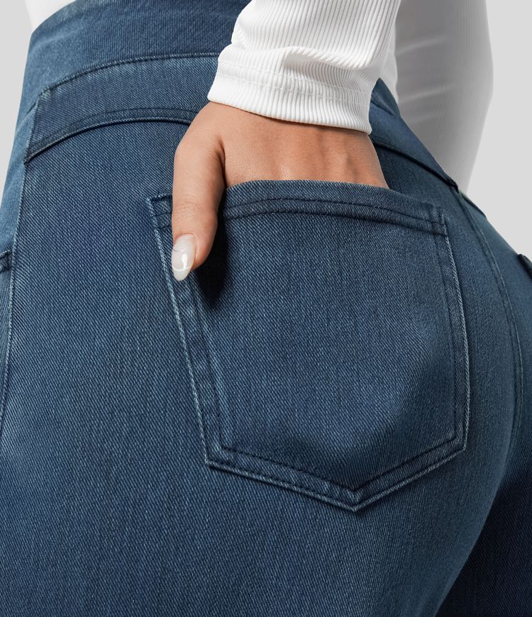 Pantalón Mujer Cintura Alta Corte Ancho Diseño Suelto