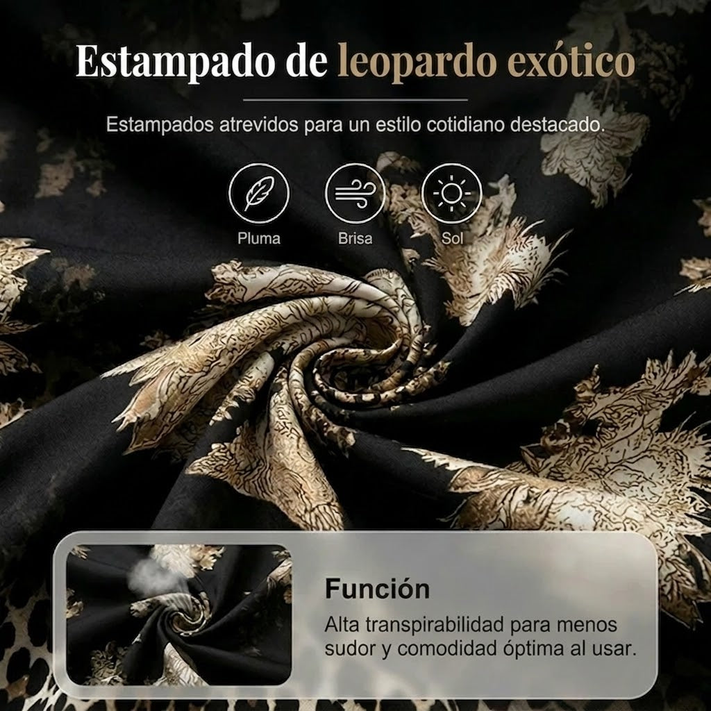 Conjunto Mujer Estampado con Pantalón Fluido