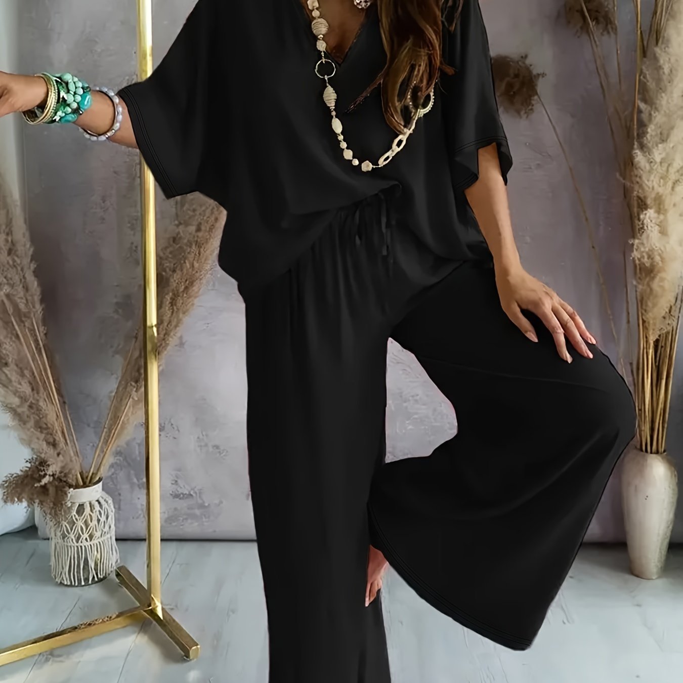 Conjunto Mujer de Dos Piezas y Pantalón Ajustado