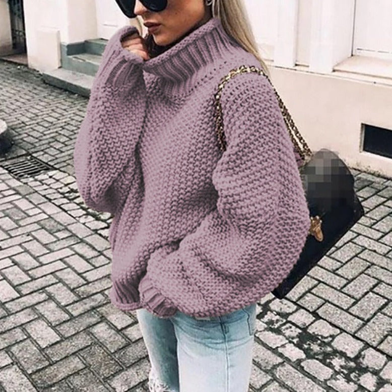 Suéter mujer de punto fino elegante ajuste regular
