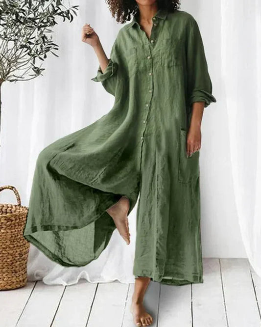 Mono Mujer Camisero de Tejido Suelto Estilo Relajado - Mavetta