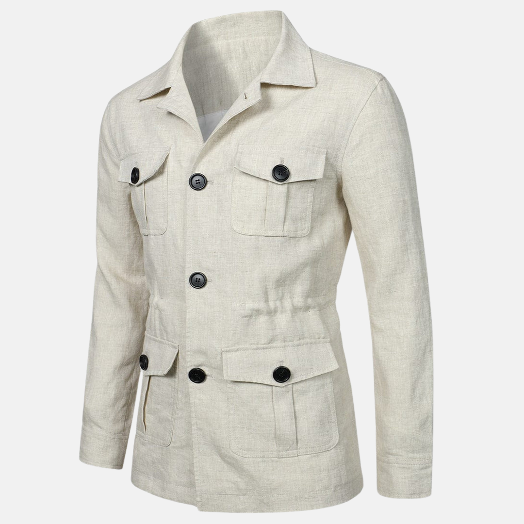 Chaqueta clásica hombre con botones y múltiples bolsillos