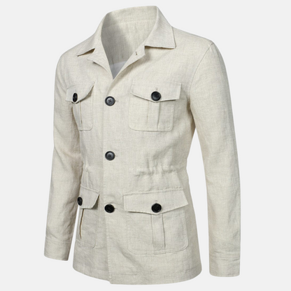 Chaqueta clásica hombre con botones y múltiples bolsillos
