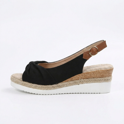 Sandalias Mujer Cuña Plataforma Comoda Cierre Hebilla Casual
