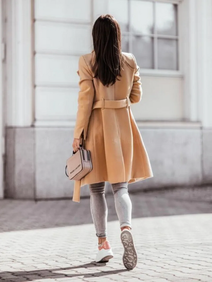 Abrigo Trench Mujer Doble Botonadura Slim Fit