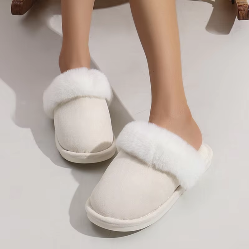 Zapatillas Casa Mujer Forro Piel Sintética Punta Redonda
