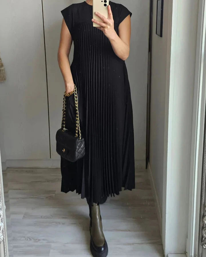 Vestido largo mujer de corte fluido y cómodo elegante