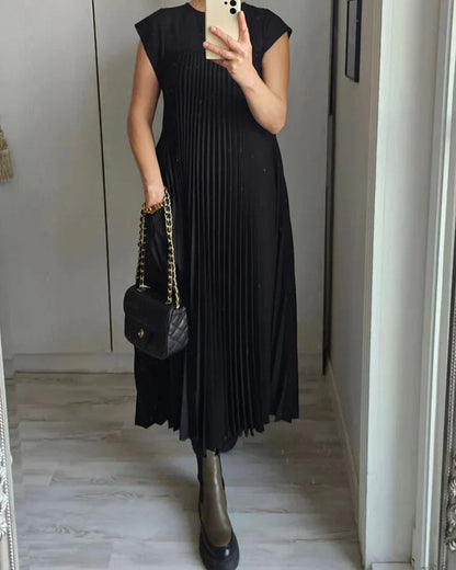 Vestido largo mujer de corte fluido y cómodo elegante