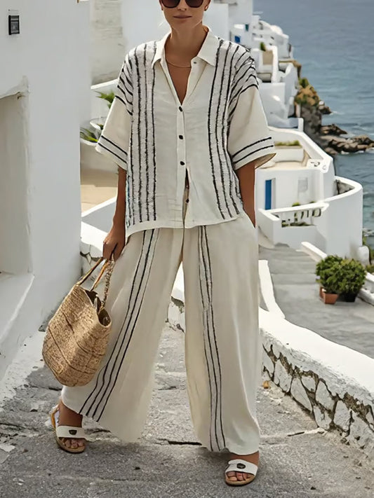 Conjunto Mujer de Lino Transpirable Estilo Verano Confortable - Mavetta