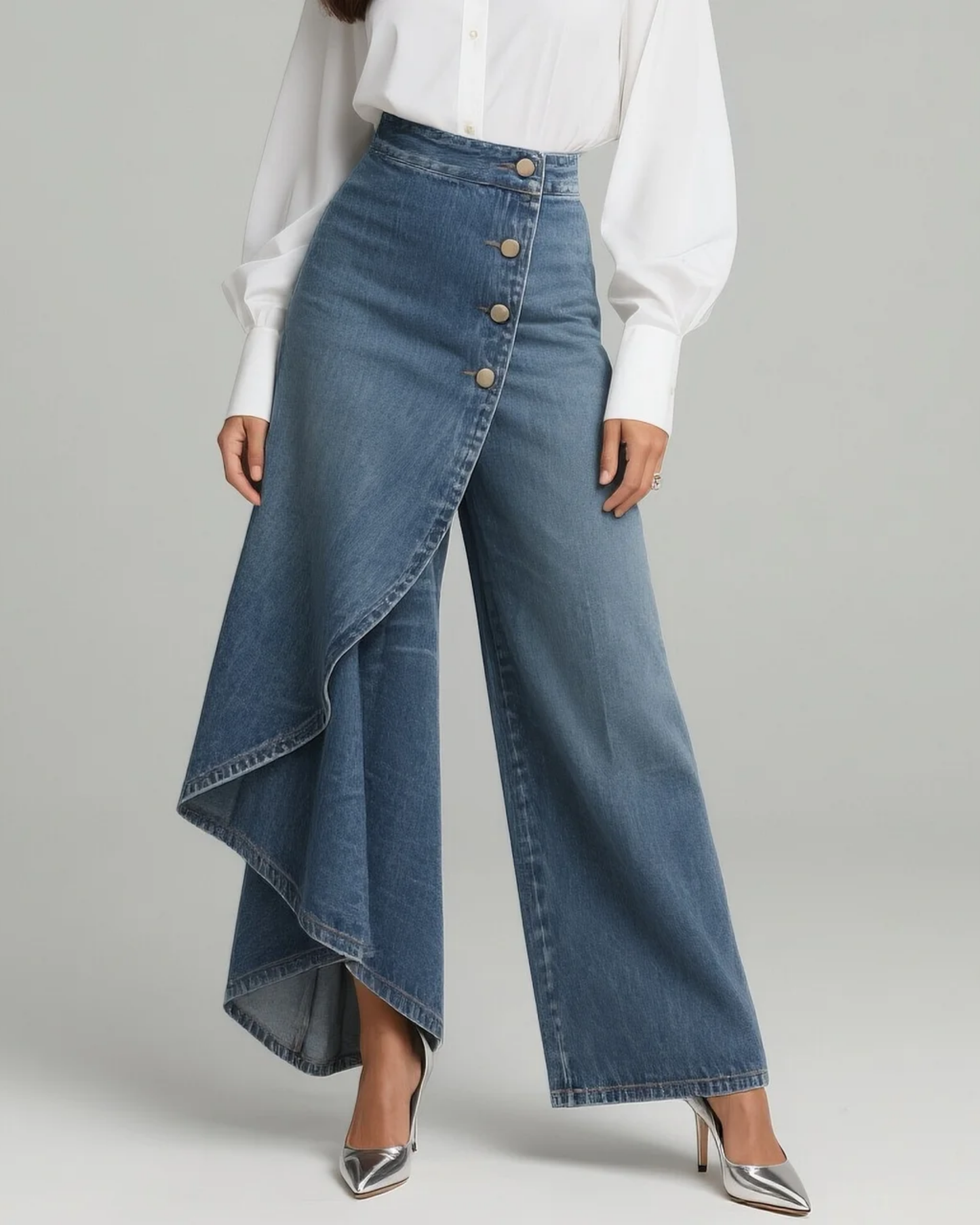 Pantalones vaqueros mujer corte recto y ajuste cómodo