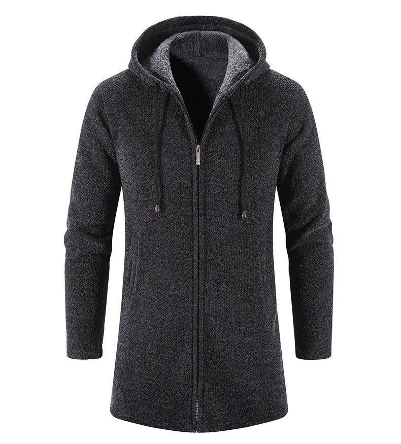 Chaqueta hombre con forro polar y capucha ajustada