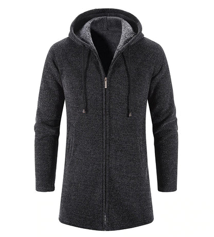 Chaqueta hombre con forro polar y capucha ajustada