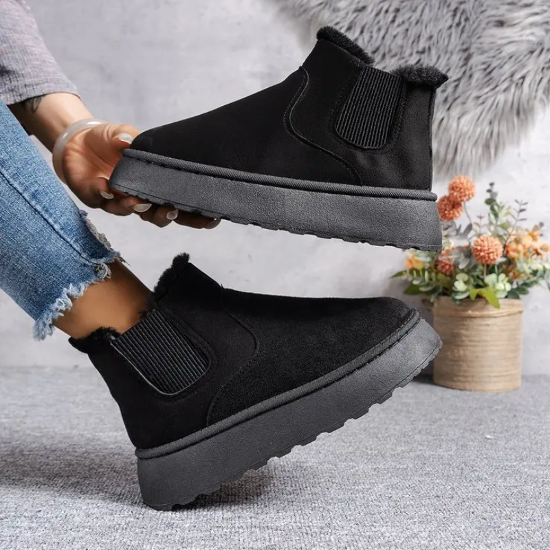 Botas invierno Mujer forradas Punta redonda cómodas