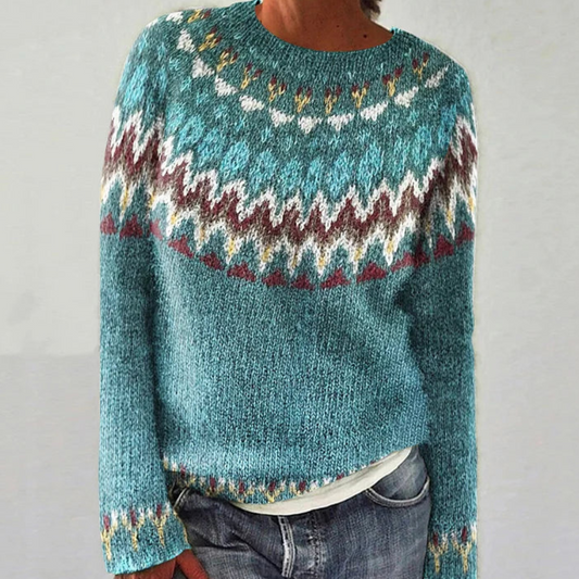 Jersey mujer de punto suave cuello redondo - Mavetta