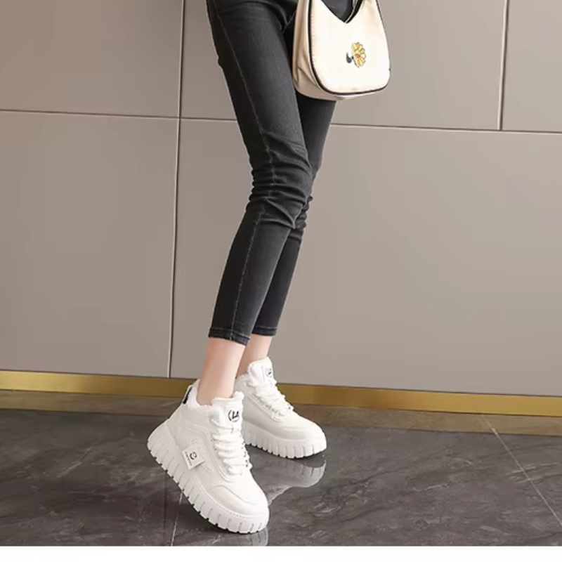 Botines Mujer Altos Invierno Estampado Logo