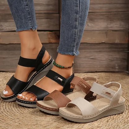 Sandalias Hombre de Piel y Cuero Ajuste Cómodo
