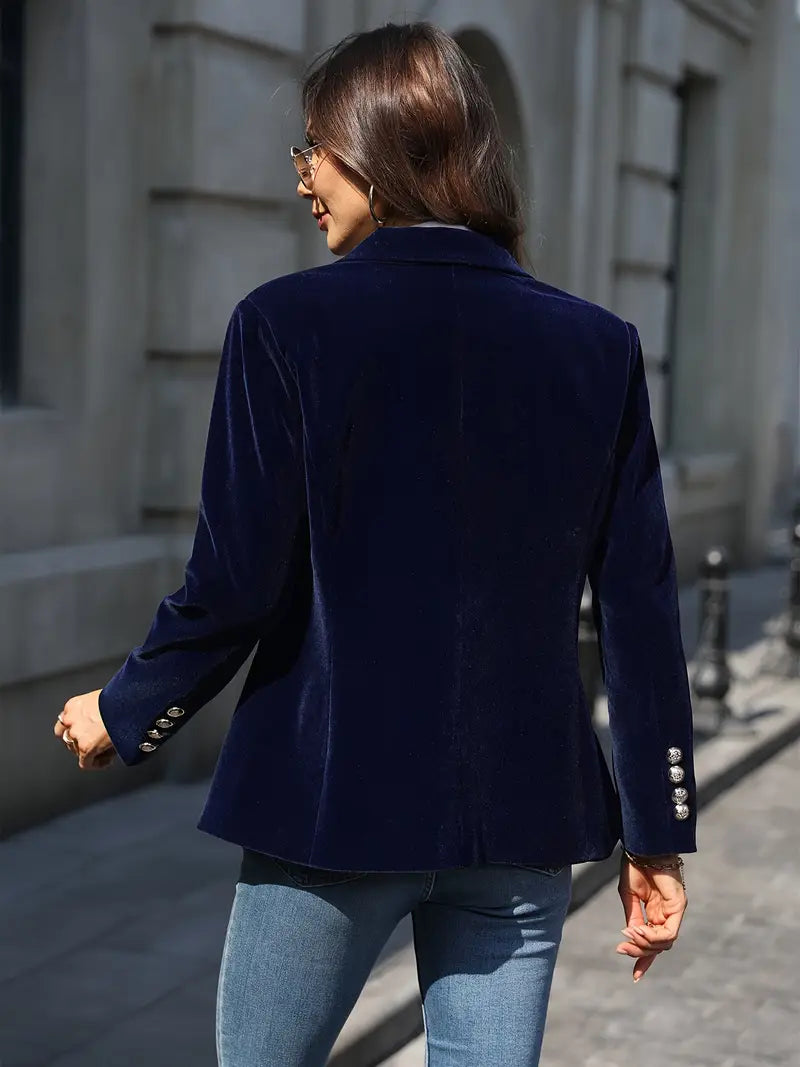 Blazer Mujer de Terciopelo Elegante Corte Clásico