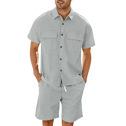 Conjunto Veraniego Hombre Camiseta Algodón y Pantalón Corto