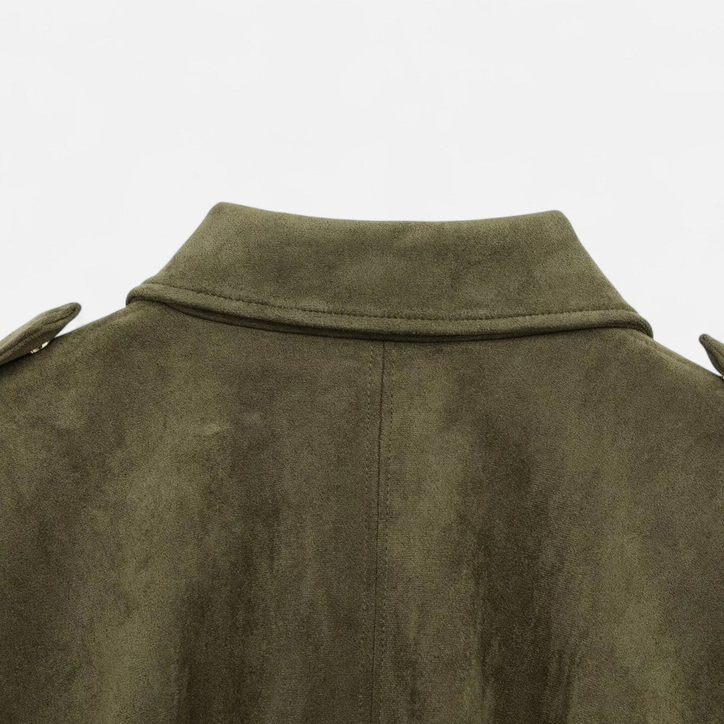 Chaqueta Mujer de Gamuza Clasica con Solapa
