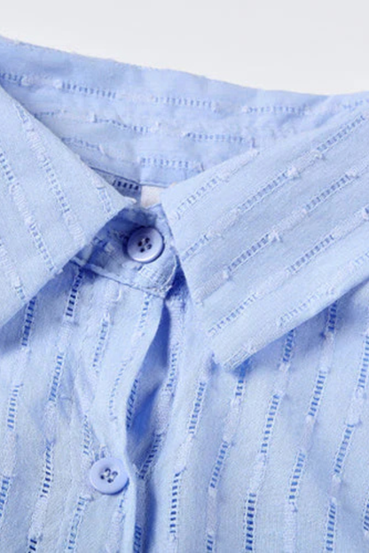 Conjunto Mujer Camisa Broderie y Pantalones Cortos