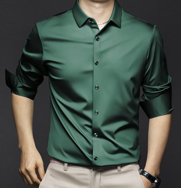 Camisa Hombre Elástica Primavera Corte Slim