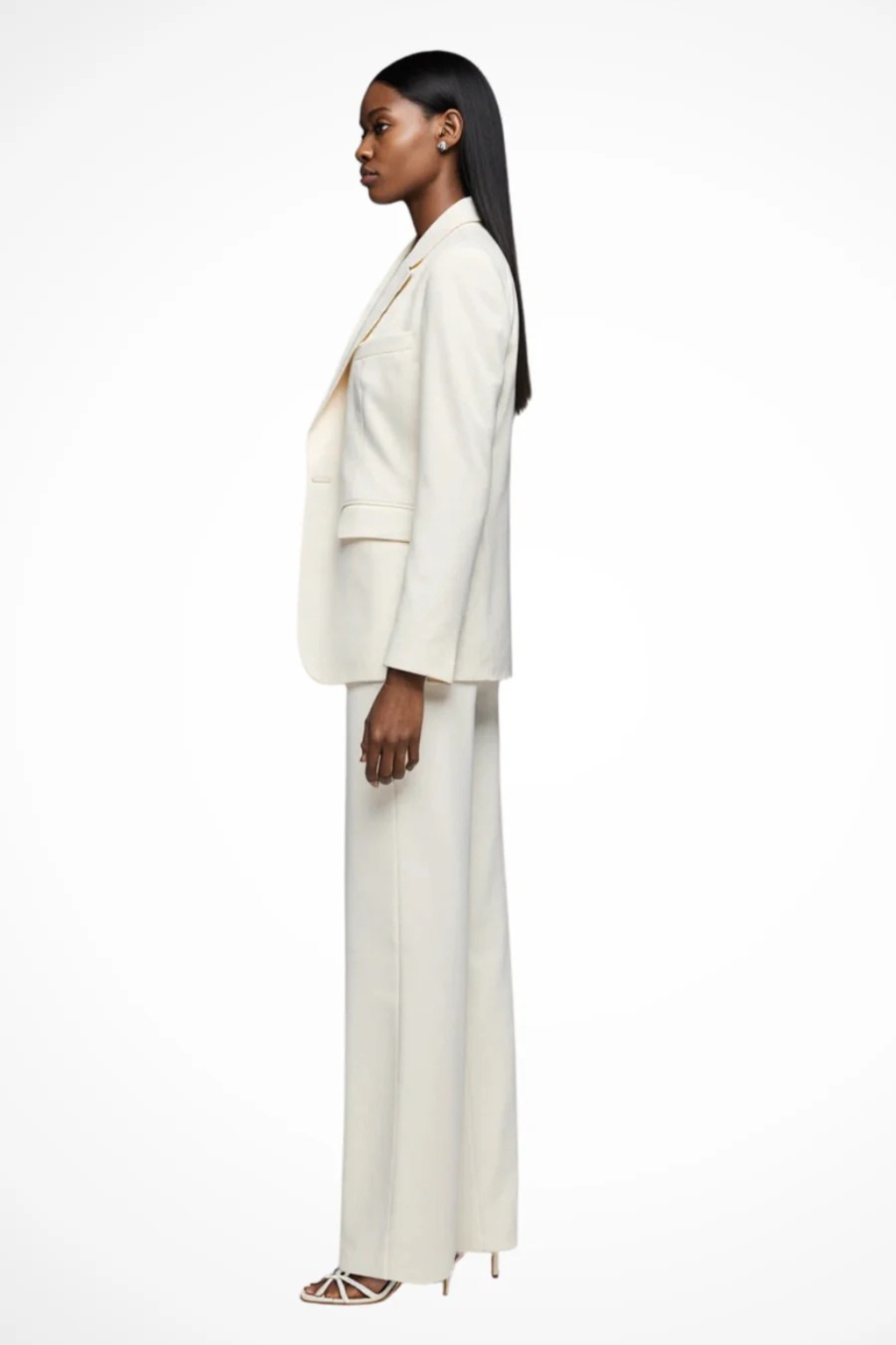Conjunto Mujer Blazer Estructurado y Pantalones Pierna Ancha