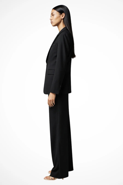 Conjunto Mujer Blazer Estructurado y Pantalones Pierna Ancha